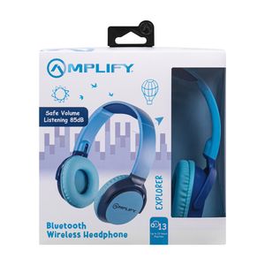 Amplify Kids Explorer Bluetooth Headphones Blue